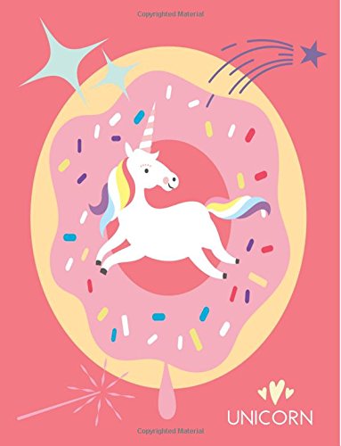 Unicorn: Pink Donut Notebook (Composition Book, Journal) (8.5 x 11 Large)