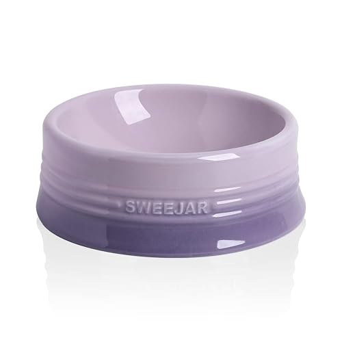 Sweejar Cuenco de cerámica Degradado, para Perros Grandes y Gatos Grandes