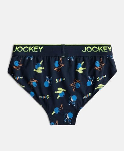 Image of Jockey PB04 Boy's Super Combed Cotton Elastane Stretch Printed Brief with Ultrasoft Waistband (Pack of 2)