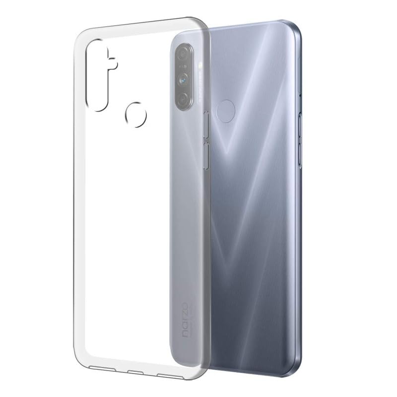 Image of Case Creation Brand - Mobile Cover for Realme Narzo 20a (Soft & Flexible Back Case), Transparent