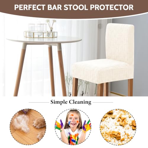 Image of FUANGUI Bar Stool Covers Set of 4, Stretch Bar Stool Seat Covers