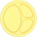 Amscan Yellow 43033.13 Light Divided Dinner Plates, 20ct, 10 1/4