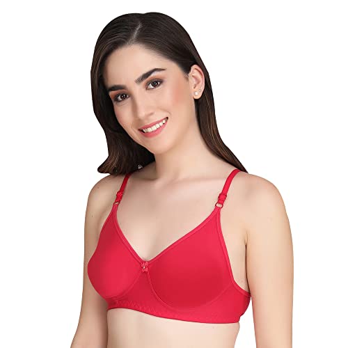 Image of Women Non Padded Bra - Made of Pure Cotton Full Coverage Non Wired Soft Cup for T-Shirt Saree Dress and for Everyday