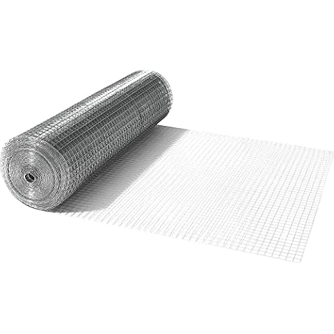 Fencer Wire 48-Inch x 100 ft. Hardware Cloth, 16 Gauge Hot Dipped Galvanized Wire Mesh Roll, 1-Inch Grid Chicken Wire Fence, Welded Wire Fencing, Concrete Wire Mesh Cover