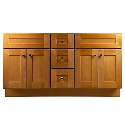 Image of Design House Brookings Bathroom Vanity, 60 inch, Modern Birch | Adjustable Hinges, Freestanding, Contemporary /Modern, Wood, Bath, 599019-MBH