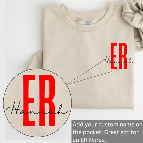 Custom Emergency Department Sweatshirt and Hoodie - Personalized ER Nurse Sweatshirt4
