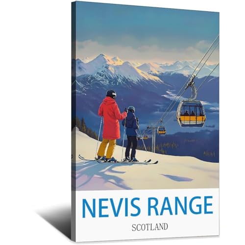 Affiche Nevis Range Scotland Vintage tableau deco ecosse toile 60x90