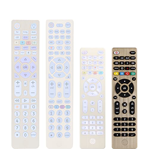 GE Universal Remote Control for Samsung, Vizio, LG, Sony, TCL, Roku, Apple TV, TCL, Panasonic, Smart TVs, Streaming Players, Blu-ray, DVD, 4-Device, Gold, 33710