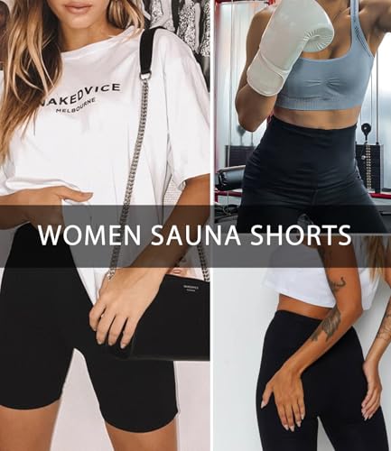 Image of Sauna Sweat Short Pants Suits for Women High Waist Slimming Shorts Compression Thermo Workout Body Shaper Thighs