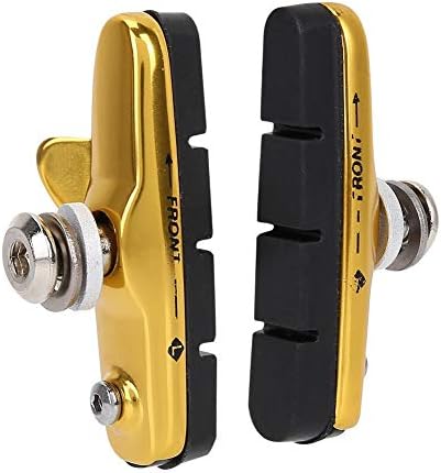 Pastillas de freno de bicicleta, 3 colores de frenado silencioso, compuesto de goma de aluminio, ligero, de carretera, zapatos de freno, accesorios