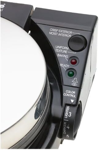 Chef'sChoice 830B WafflePro Taste and Texture Select Nonstick Classic Belgian Waffle Maker with Unique Quad Baking System Easy to Clean, 4-Slice, Silver