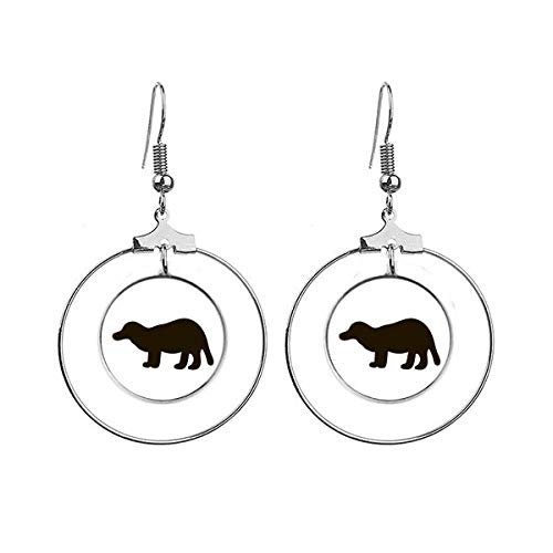 Boucles d'oreilles pendantes animal noir art déco pour un style élégant