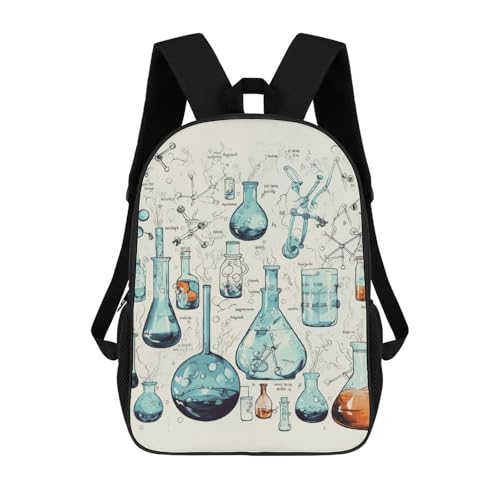 Sac à dos imprimé chimie anti-fatigue pour ordinateur portable voyage et travail