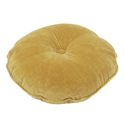 Ibaexports Living Room Decorative Pillow Back Seat Cushion Pouffe Ocher Yellow- 22" Diameter #TOP4
