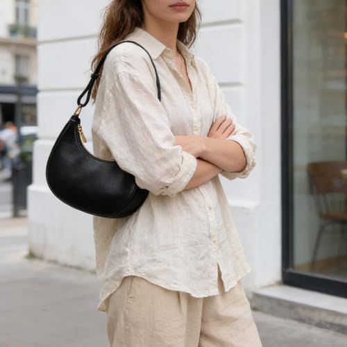 Bolso de hombro para mujer de cuero PU miniatura 2