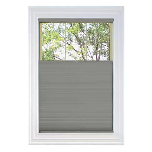 BlindsAvenue Cordless Top Down Bottom Up Cellular Honeycomb Shade, 9/16" Single Cell, Blackout, Antique Pewter, Size: 65.5" W x 48" H