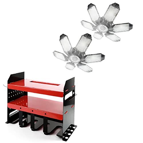 Polarpra 2 Pack Garage Light 160W Garage Led Lighting - 16000Lm 6500K Garage Lights Ceiling Led With Power Tool Storage Rack For Garage Organization #TOP14