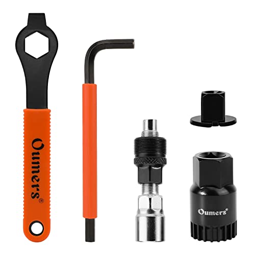 Oumers Bike Crank Puller Tool Set, Bike Crank Extractor + Bicycle Bottom Bracket Remover + 16mm...