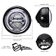 JMTBNO 6.5 Motorrad LED Frontscheinwerfer Schwarz 12V Universal Scheinwerfer Weißes Halo Lauflicht mit Halterung Kompatibel mit Honda Yamaha Suzuki Harley Cruiser Bobber Chopper Cafe Racer Retro