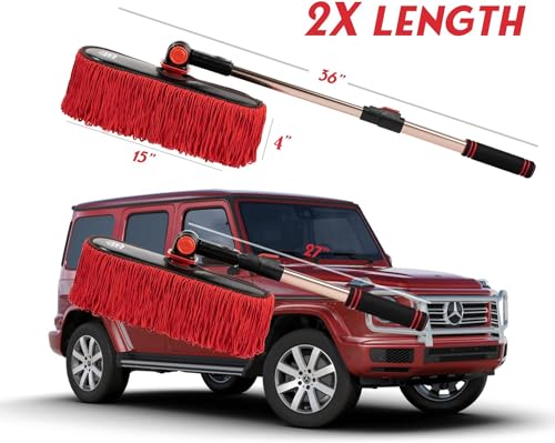 Ride Kings RED001 Car Duster Exterior Scratch Free,Soft Car Brush Kit thumb #1