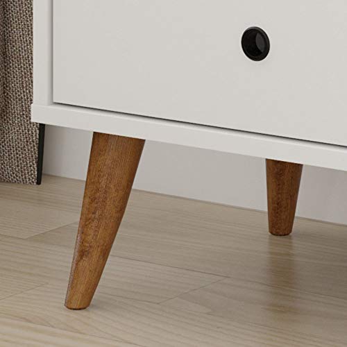 Kit 2 Mesas de Cabeceira Retrô Domus - Branco - RPM Móveis