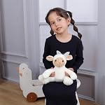 Apricot Lamb Velours en peluche de jouets Lamb Animal farci et doux 8" pour enfant