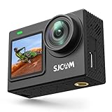 SJCAM SJ6 Ultra 4K Action Cam Unterwasserkamera 30m Wasserdicht, 166° Super Weitwinkel, 6-Achsen EIS, Dual Touchscreen, WiFi Vlogging Kamera für Motorrad Sport Outdoor Tauchen, Schwarz (ohne SD-Karte)