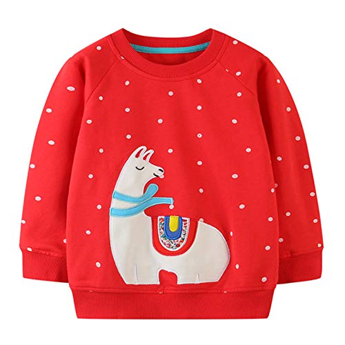 Baby Toddler Girl Boy Christmas Sweater Cute Cotton Pullover Sweatshirt Polka Dot Red Clothes