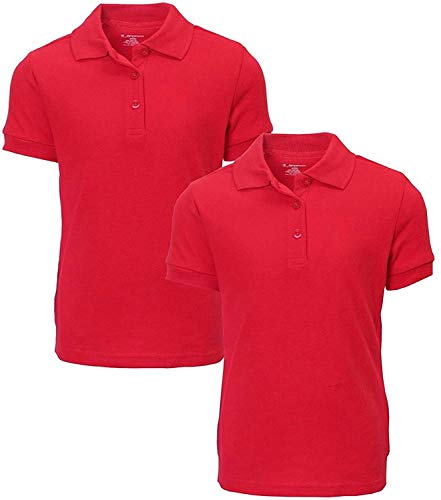 Image of French Toast Kid Girl's 2-Pack Short Sleeve Polo Shirt School Uniform