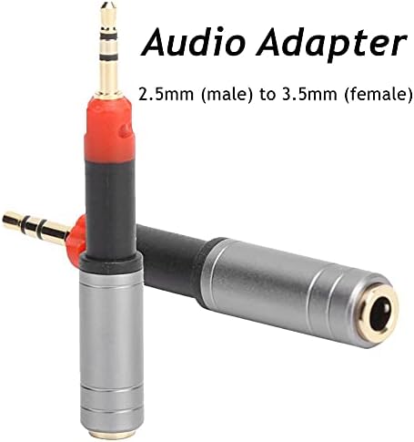 fasient1 2.5mm Male to 3.5mm Female Adapter, Headphone Stereo Audio Converter Jack Aux Plug, for Sennheiser HD518 HD558 HD595 HD598 HD569 HD579 HD599, for audio-Technica