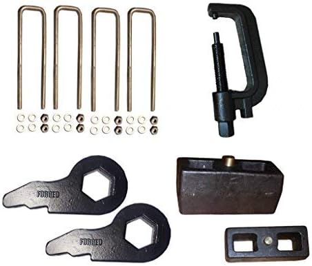 QSA 3" FORGED Torsion LIFT KEYS + 3" Blocks + U-Bolts + TOOL. Compatible 1988-1998 Chevy/GMC 1500 K1500 Truck (4WD) / 92-99 Suburban / 95-99 Tahoe, Yukon