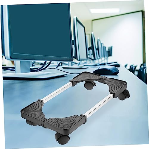 Soporte móvil para torre de computadora con ruedas, soporte para CPU ventilado y de alta estabilidad para uso en casa y oficina miniatura 4