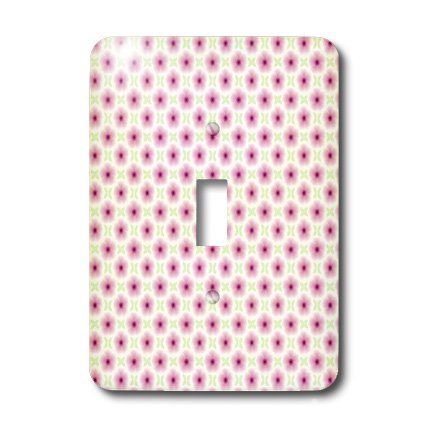 Interrupteur à baïonnette chic Vert/Rose 3dRose LSP_27407_1 pour décoration maison