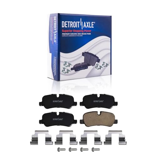 Image of Detroit Axle - Brake Kit for 2005-2009 Land Rover LR3, 2006-2009 Range Rover Sport Brake Rotors and Ceramic Brakes Pads 2007 2008 Front and Rear Replacement