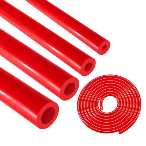 Image of EVIL ENERGY 5 /32 1 /4 5 /16 3 /8 Silicone Vacuum Tubing Hose Line Kit 10FT 4PCS 130PSI Max Pressure Red (4mm 6mm 8mm 10mm)