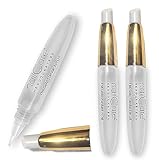Nail Care Headquarters Refillable Empty Squeeze Cuticle Pens, perfect for holding Simply Pure Nail & Cuticle Oil - Gold Cap 3 Pack