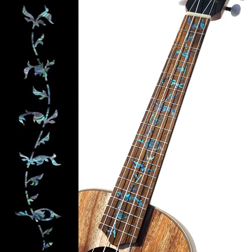 Image of Fretboard Markers Inlay Stickers Decals for Concert Ukulele - Tree of Life - Abalone Blue,UKF-262TB-T