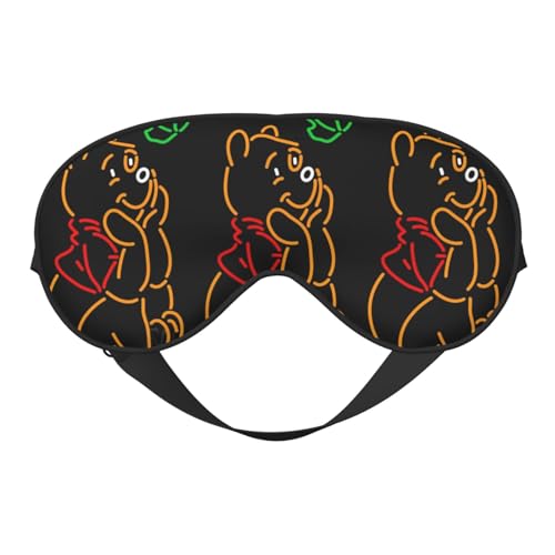 くまのプーさん 睡眠用 遮光 目隠し 可愛い 安眠 快眠 軽量 キャラクターズ グッズ ポーチ付き ケース付き 自由調整可能 子供 男の子 女の子 ds128