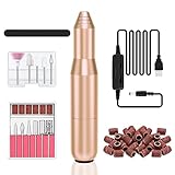 FOLAI Torno Para Uñas,Velocidad Ajustable entregar Anillos de Arenas(Oro)