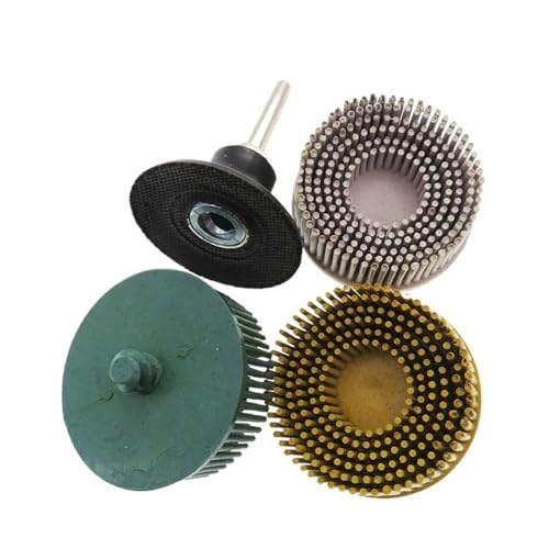 Cerdas abrasivas, Disco de cerdas abrasivas, 3 uds., soporte 2 pulgadas y 50mm, vástago 1/4 , desbarbado, pulido, eliminación óxido limpio