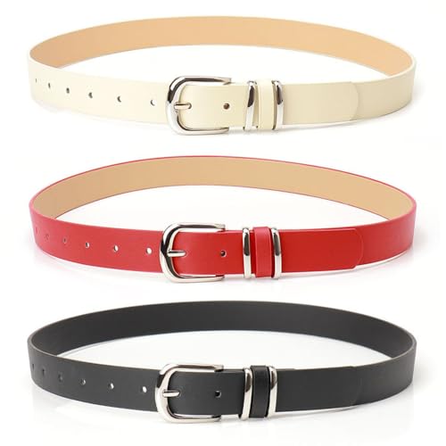 Fashionable Women's Jeans Gold Buckle Belt, Women's Leopard Versatile Belt.4