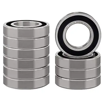 XiKe 10 Pcs 6209-2RS Double Rubber Seal Bearings 45x85x19mm, Pre-Lubricated and Stable Performance and Cost Effective, Deep Groove Ball Bearings.