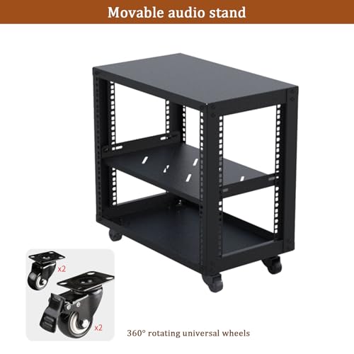 Soporte metálico móvil para multimedia con ruedas miniatura 4