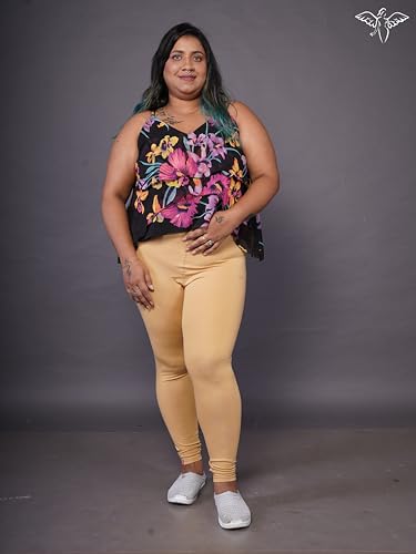 Image of Ladies Cotton Legging | Buttery Soft Stretchy Fit | Churidar Length | Leggings for Women and Girls | Small - 3XL Plus