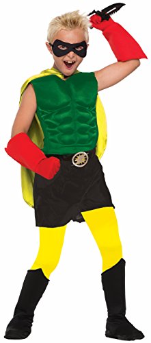 Pecho Musculoso para Disfraz de Niño Superhéroe Verde miniatura 2