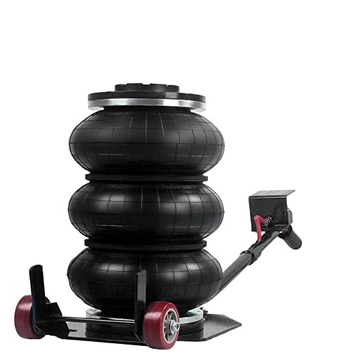 Anbull Portable 3 Ton Pneumatic Jack Triple Bag Air Jack 6600lbs,Quick Lift Heavy Duty Jack for Garage Car Lifting Repair,Up to 16 Inch (Black)