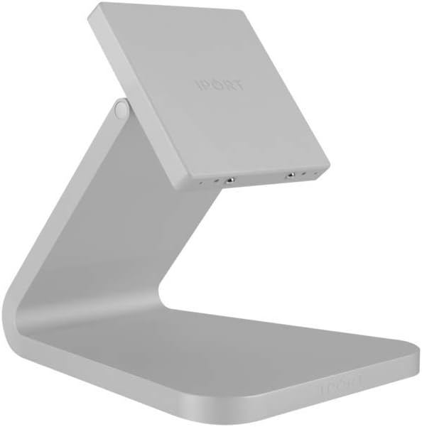 iPort Luxe (LuxePort) BaseStation iPad Stand - Compatible with All Luxe Cases for iPad Mini 4 and 5, iPad 9.7, 10.2, 10.5 - Silver