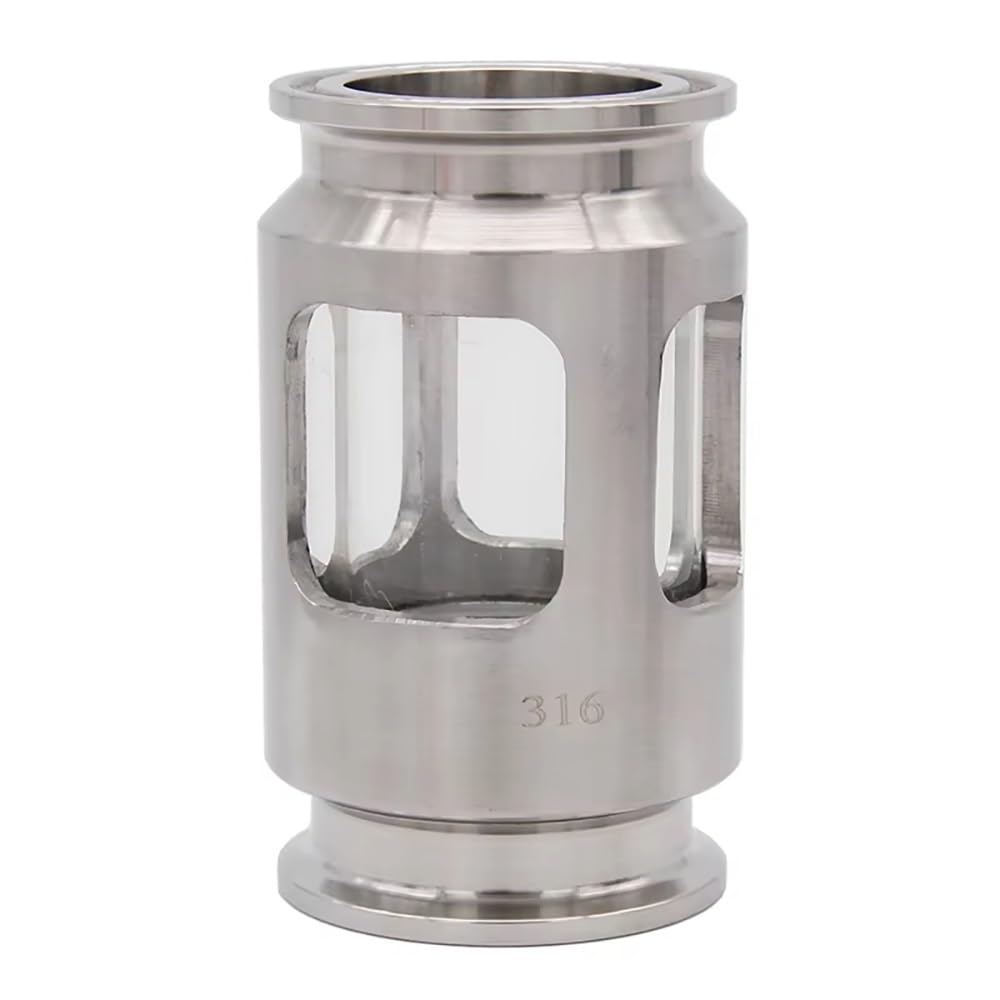 1.5" TC Sanitary Sight Glass - 316 Stainless Steel Flow Monitor with Clear Borosilicate Glass Insert