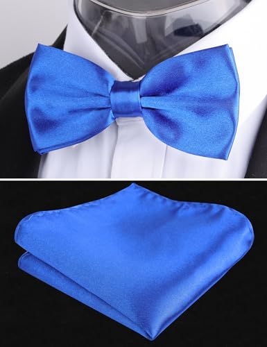 Image of Alizeal Mens Multicolored Silk Solid Cummerbund Bow Tie Set