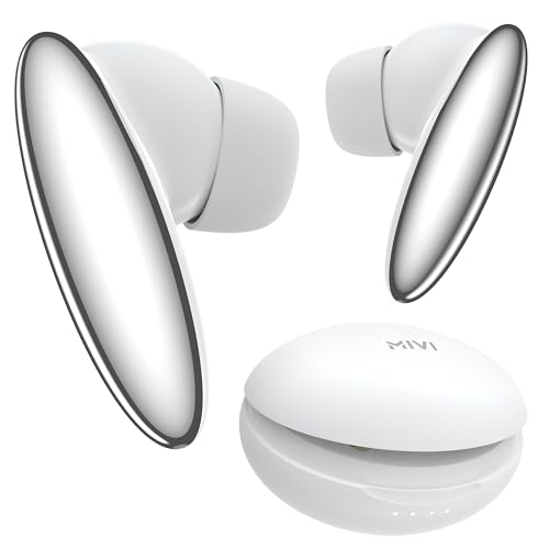 Mivi DuoPods Vibe | Dual Connectivity Ear Buds Wireless | Clear HD Calls | 5.3 Bluetooth Earphone Wireless | 13mm Drivers | 60 Hours Playtime | Made in India TWS Earbuds
